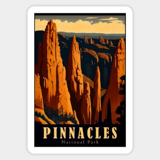 Pinnacles National Park Travel Poster Sticker